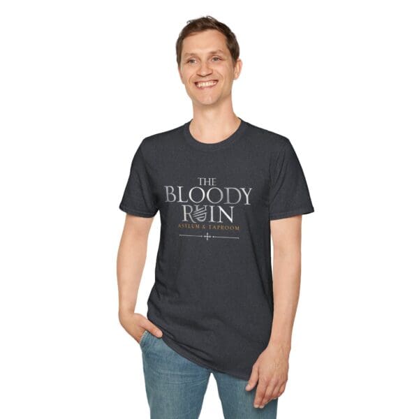 Smiling man wearing "The Bloody Ruin" t-shirt.