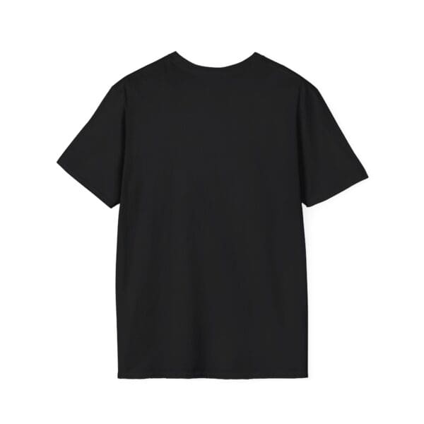 Black t-shirt viewed from the back.