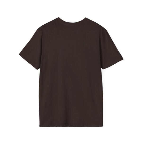 Brown short-sleeve t-shirt, back view.